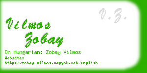 vilmos zobay business card